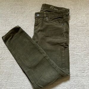 J. Crew Olive Corduroy Pant
